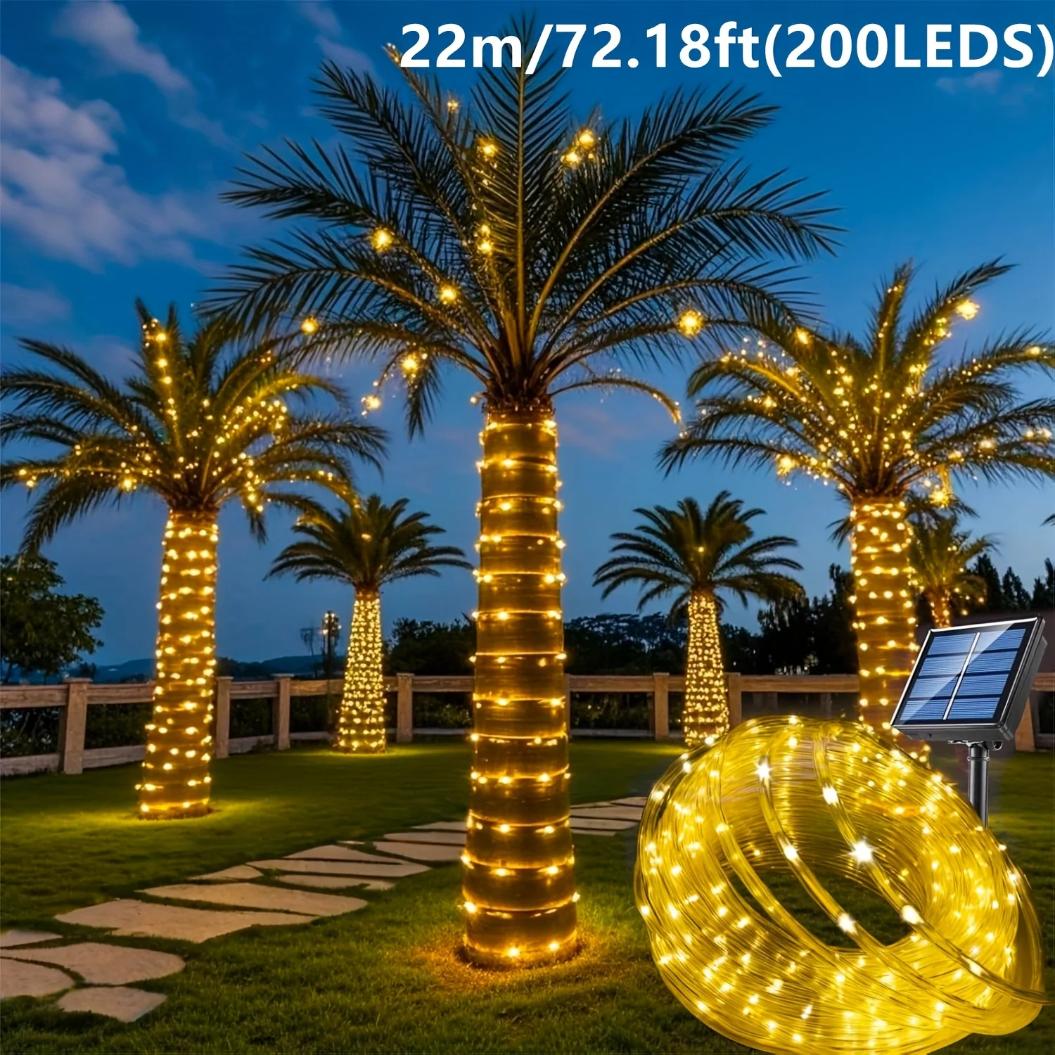 Solar Rope Light 8 Mode Waterproof Solar String Light Solar Powered Outdoor Lamp for Garden Flowerbed Backyard Porch Xmas Decor
Solar Rope Light 8 Mode Waterproof Solar String Light Solar Powered Outdoor Lamp for Garden Flowerbed Backyard Porch Xmas Decor
