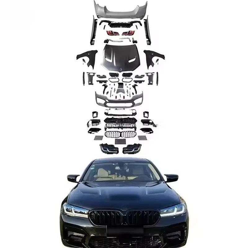 F10 5 Series (2010-2016) Full Bodykit Upgrade: G30 M5 F90 CS Style Hood, Bumper, Grille, Rear Lip & LED Lights
F10 5 Series (2010-2016) Full Bodykit Upgrade: G30 M5 F90 CS Style Hood, Bumper, Grille, Rear Lip & LED Lights