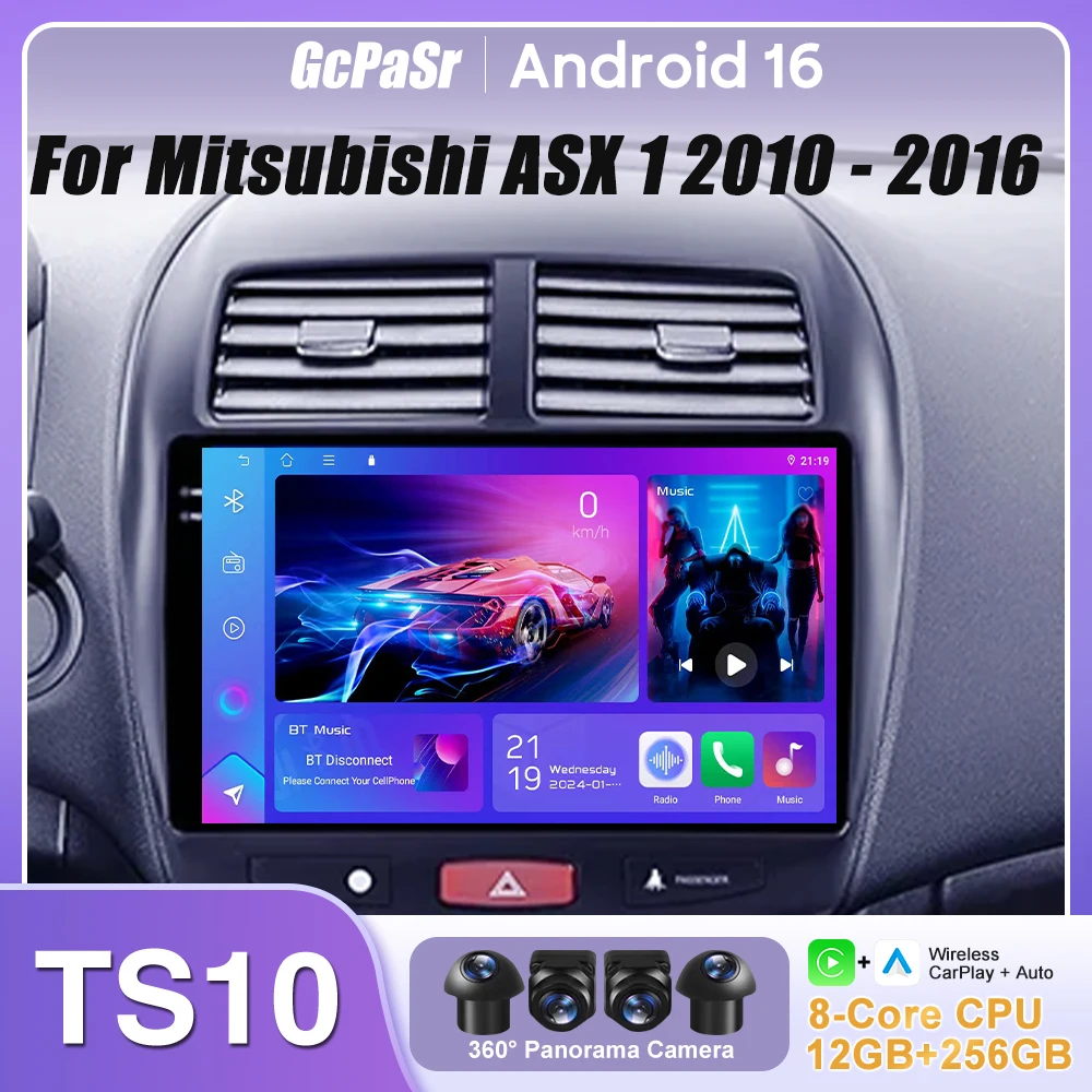 For Mitsubishi ASX 1 2010 - 2016 Car Radio Carplay GPS Android 16 Navigation Android Auto Autoradio Screen Unit WiFi 4G No 2din
For Mitsubishi ASX 1 2010 - 2016 Car Radio Carplay GPS Android 16 Navigation Android Auto Autoradio Screen Unit WiFi 4G No 2din