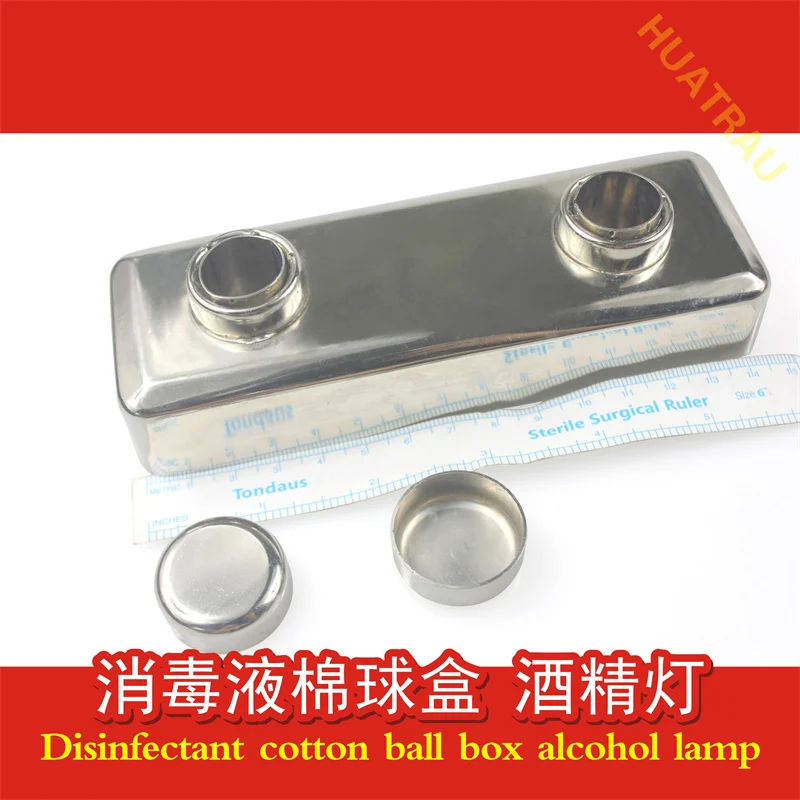 Iodophor alcohol disinfectant cotton ball box dressing change tool box stainless steel double hole through box alcohol lamp
Iodophor alcohol disinfectant cotton ball box dressing change tool box stainless steel double hole through box alcohol lamp