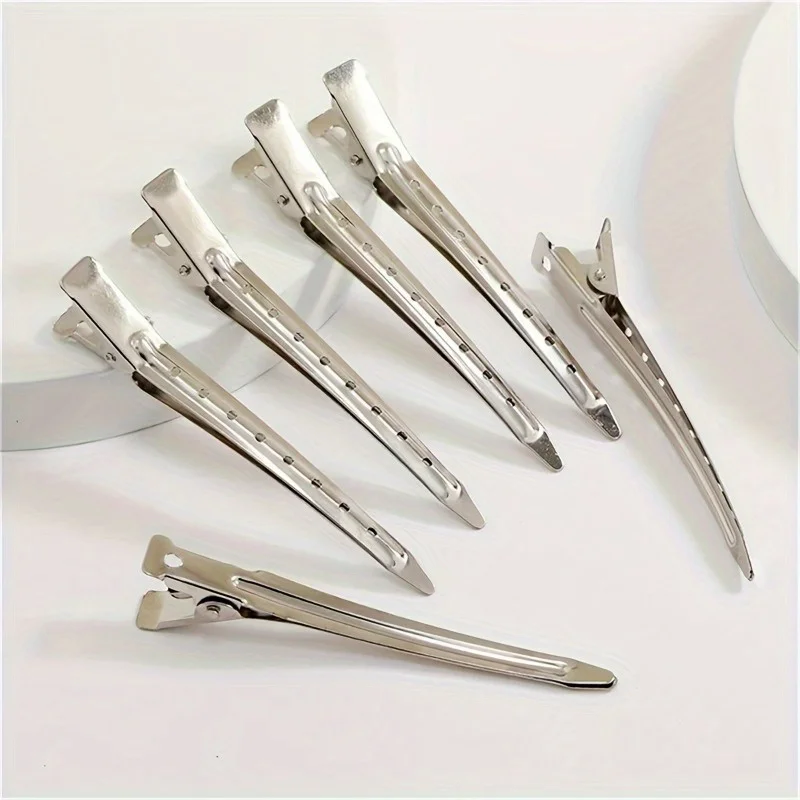12Pcs Duck Bill Hair Clips Metal Alligator Curl Clips Sectioning Clips With Holes For Hair Styling, Hair Coloring
12Pcs Duck Bill Hair Clips Metal Alligator Curl Clips Sectioning Clips With Holes For Hair Styling, Hair Coloring