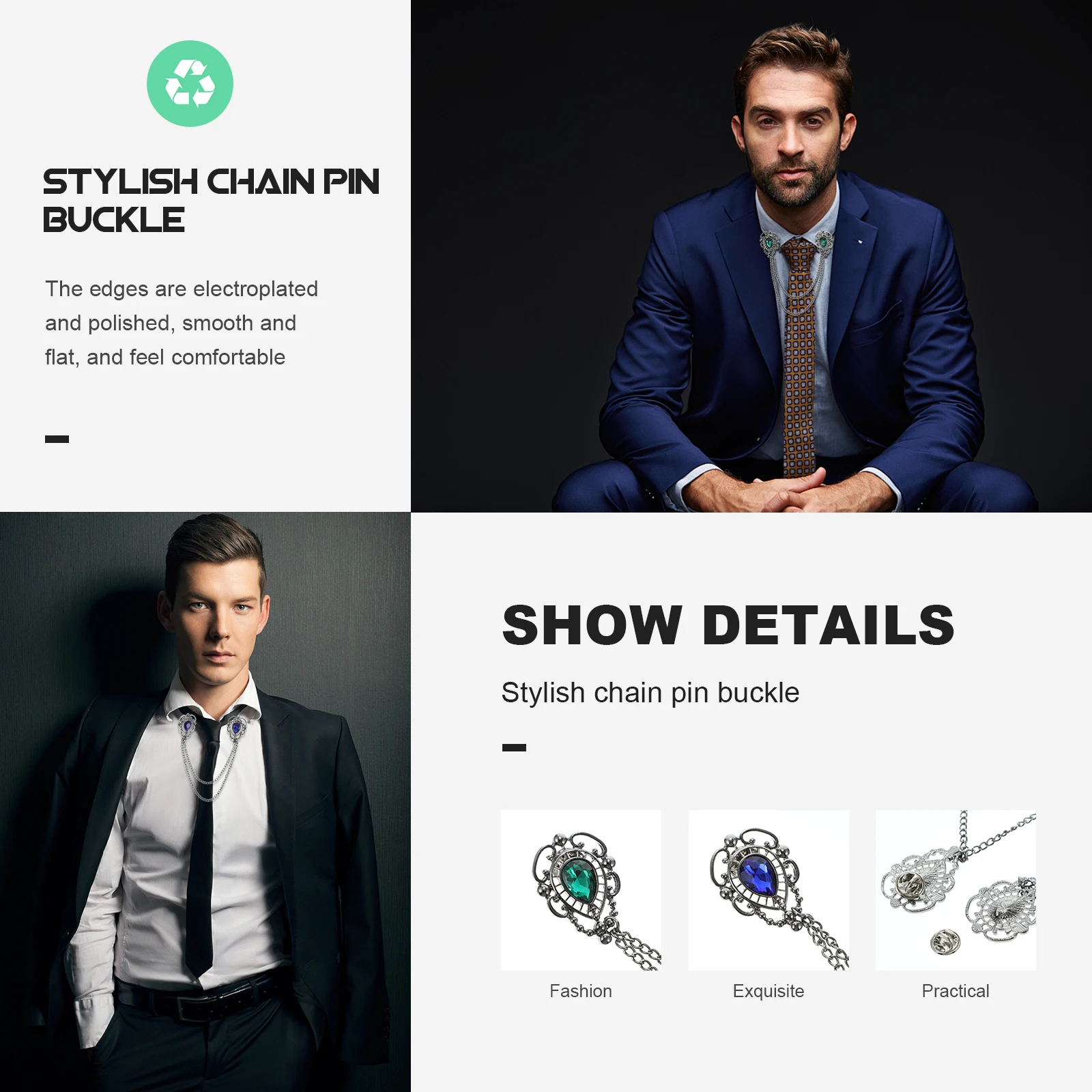 2pcs Collar Pins Alloy Chain Brooches Lavalier Lapel Jewelry For Men Women Shirts Scarves Sweaters Shawls Clothing Accessories
2pcs Collar Pins Alloy Chain Brooches Lavalier Lapel Jewelry For Men Women Shirts Scarves Sweaters Shawls Clothing Accessories