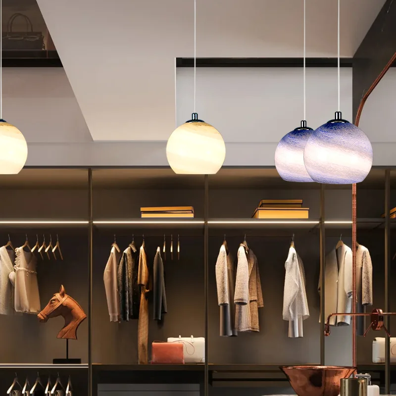 Simple Colorful Planet Glass Pendant Light Nordic Modern Bedside Study Living Room Decoration Pendant Lamp LED Luster Atmosphere
Simple Colorful Planet Glass Pendant Light Nordic Modern Bedside Study Living Room Decoration Pendant Lamp LED Luster Atmosphere
