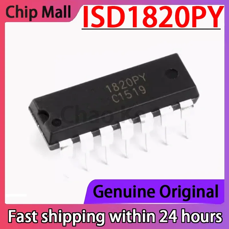 10PCS Brand New ISD1820PY DIP-14 Direct Insertion Single Segment Voice Recording and Playback Circuit Chip
10PCS Brand New ISD1820PY DIP-14 Direct Insertion Single Segment Voice Recording and Playback Circuit Chip