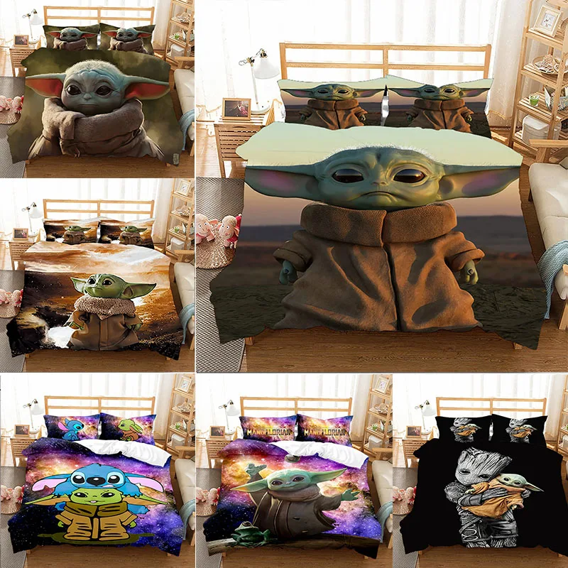 SW Baby Yoda The Mandalorian Bedding Sets Comforter Quilt Bed Cover Duvet Cover Pillow Case 2-3 Pieces Sets Kids Adult Size 
SW Baby Yoda The Mandalorian Bedding Sets Comforter Quilt Bed Cover Duvet Cover Pillow Case 2-3 Pieces Sets Kids Adult Size