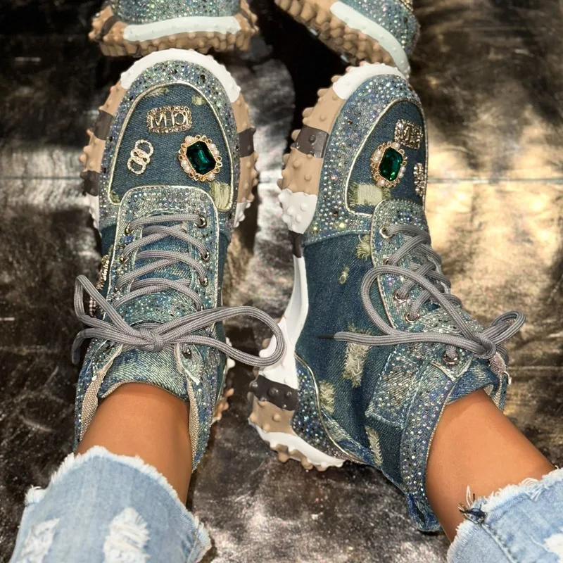 Роскошные высокие женские кроссовки Модельерская женская обувь со стразами Уличная платформа Женские противоскользящие спортивные кроссовки
Роскошные высокие женские кроссовки Модельерская женская обувь со стразами Уличная платформа Женские противоскользящие спортивные кроссовки