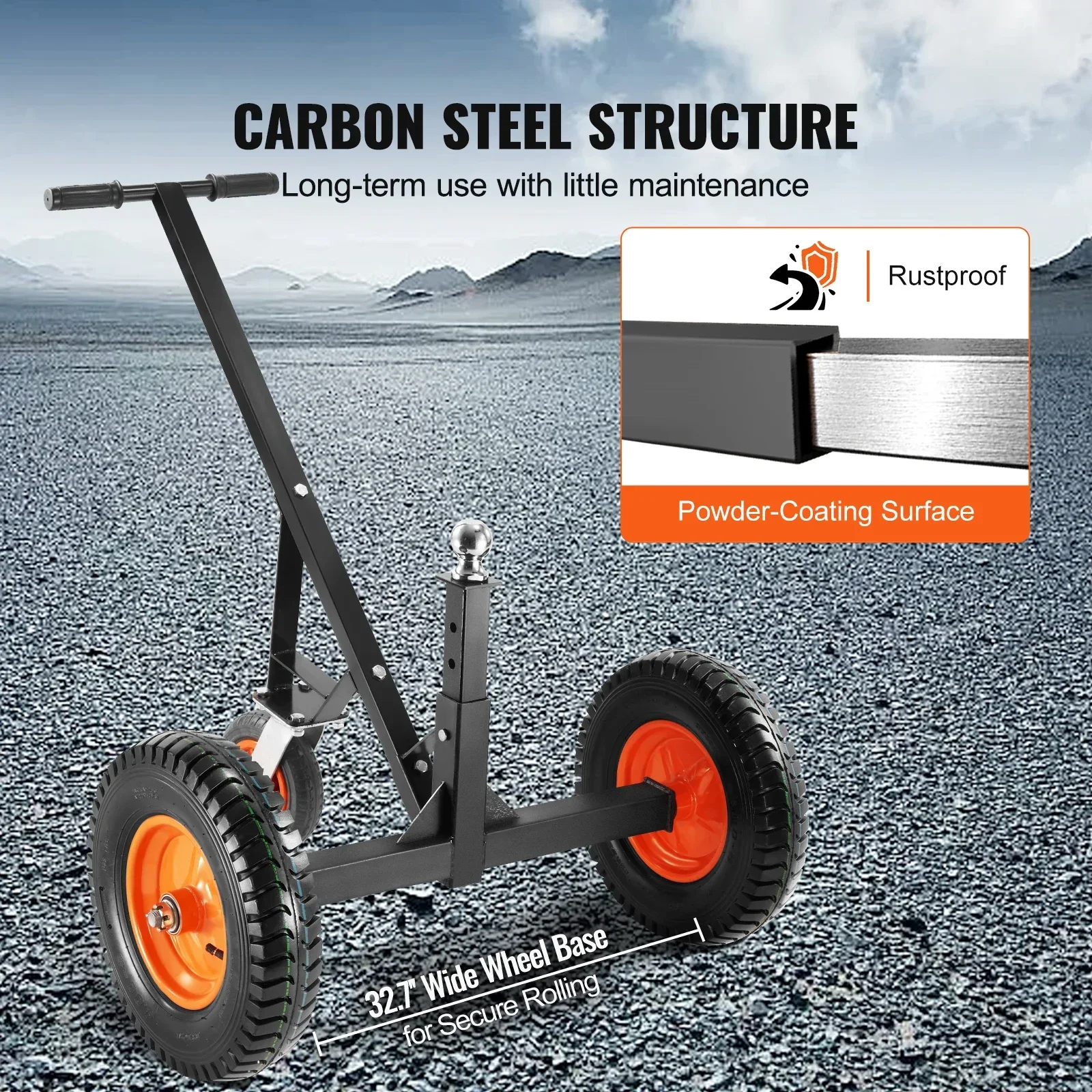 tt Adjustable Trailer Dolly,1000lbs Tongue Weight Capacity, Carbon Steel Trailer Mover w/19''-26''Adjustable Height & 2''Ball
tt Adjustable Trailer Dolly,1000lbs Tongue Weight Capacity, Carbon Steel Trailer Mover w/19''-26''Adjustable Height & 2''Ball