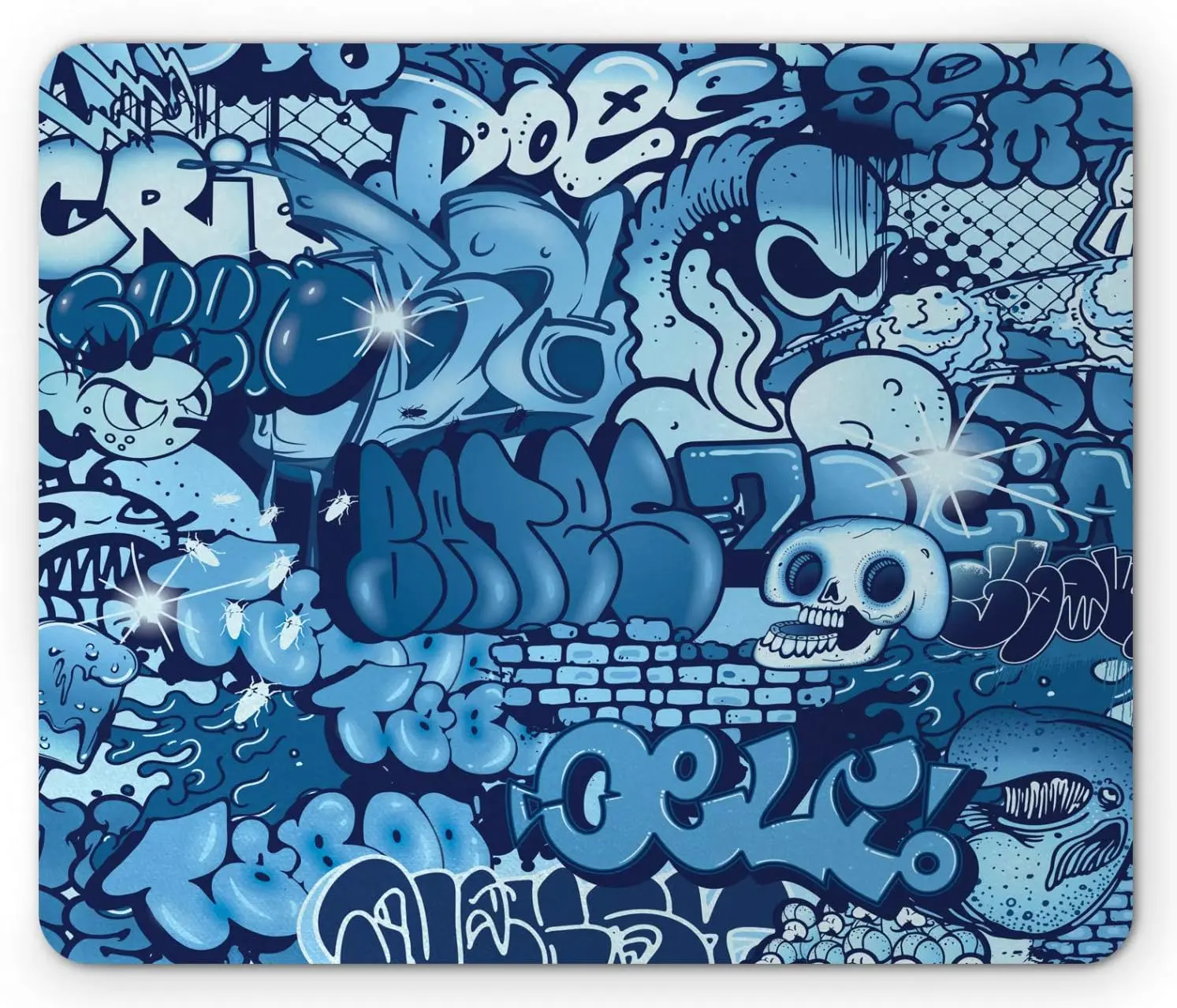 Urban graffiti computer mouse pad rectangular non-slip rubber base with stitched edge standard size suitable for home work
Urban graffiti computer mouse pad rectangular non-slip rubber base with stitched edge standard size suitable for home work