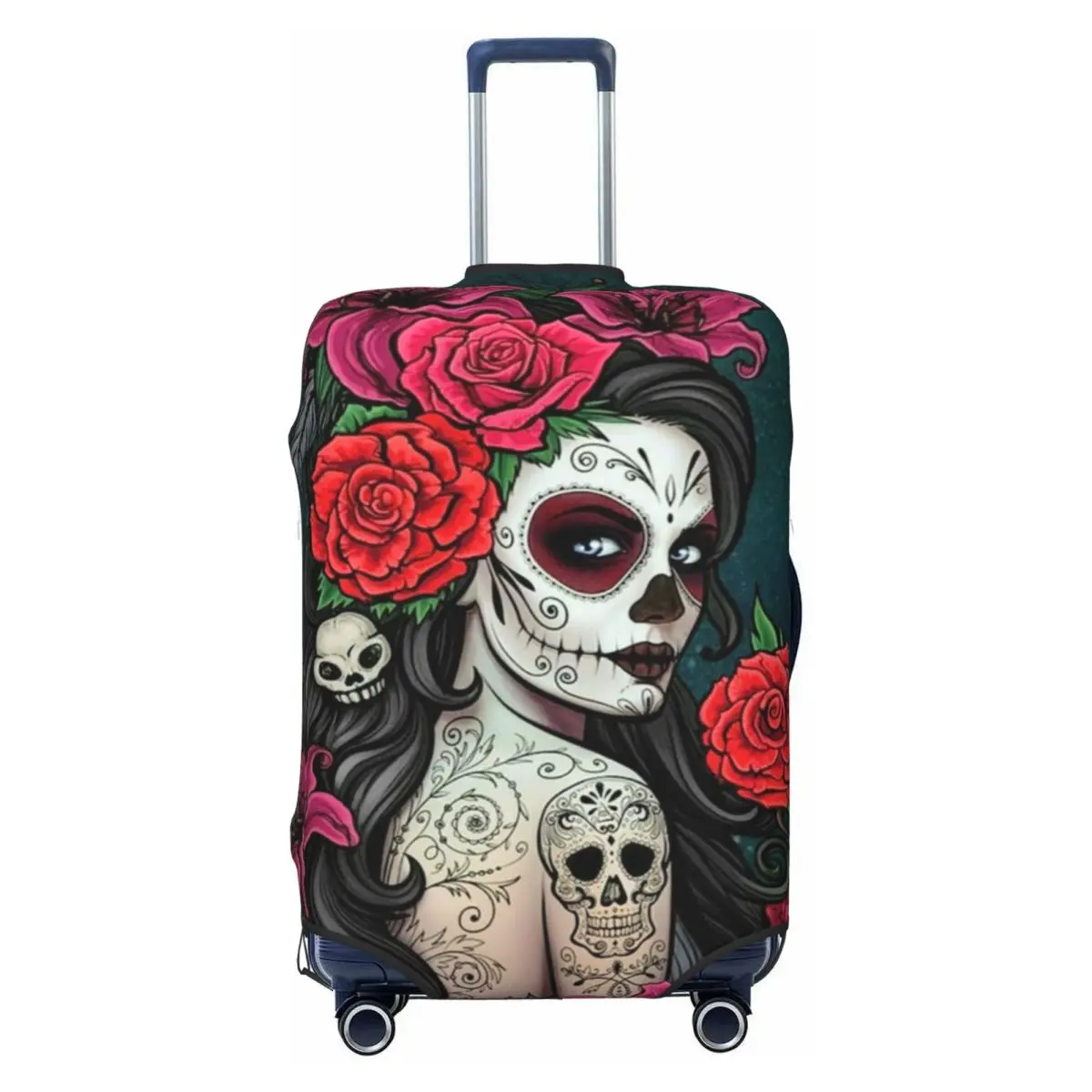 Custom Mexican Catrina Sugar Skull Lady Suitcase Cover Washable Luggage Covers Protector for 18-32 inch
Custom Mexican Catrina Sugar Skull Lady Suitcase Cover Washable Luggage Covers Protector for 18-32 inch