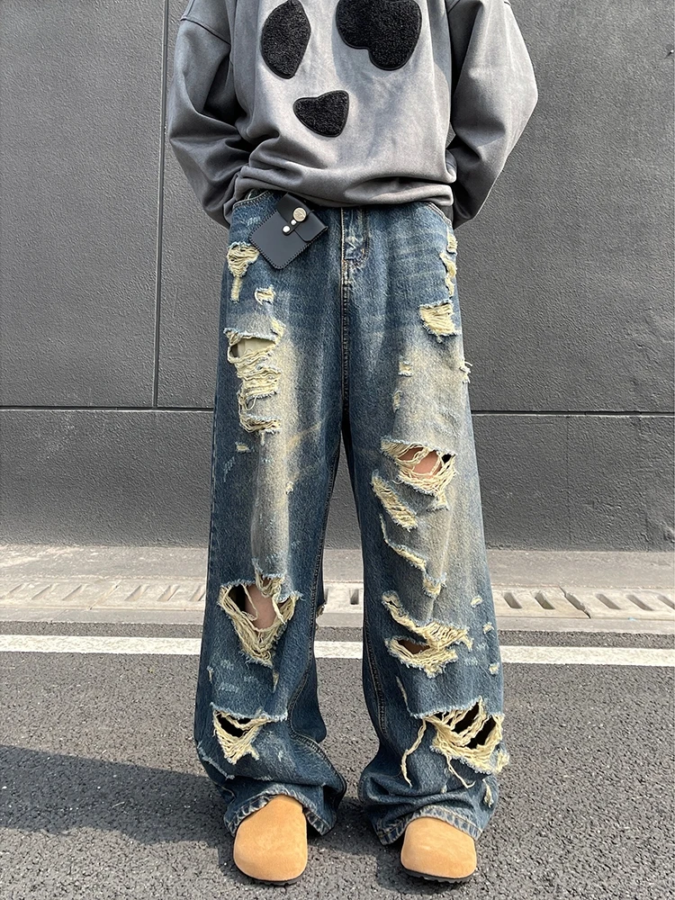 Men's Summer New Sle American High Street Vibe Design Sense Small Wa Loose Straight Casual Jeans Hole Punching Jeans
Men's Summer New Sle American High Street Vibe Design Sense Small Wa Loose Straight Casual Jeans Hole Punching Jeans
