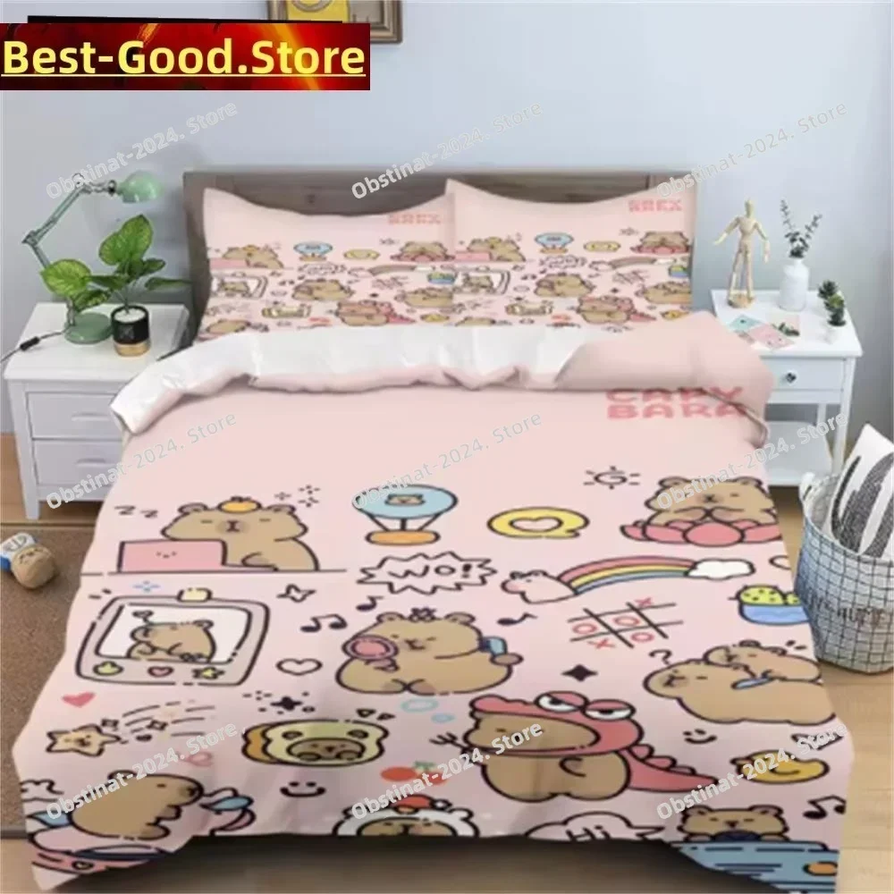 Fashion Capybaras Duvet Cover Anime Bedding Pillowcase Print General Children And Adult Set Queen Size Reactive Printing Quilt
Fashion Capybaras Duvet Cover Anime Bedding Pillowcase Print General Children And Adult Set Queen Size Reactive Printing Quilt
