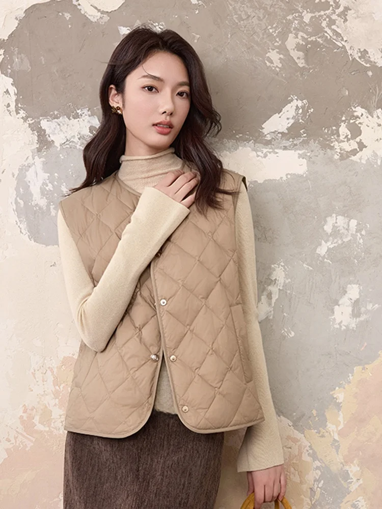 Легкий утепленный жилет Jiancha цвета хаки с V-образным вырезом, женский, модный, средней длины, с наполнителем из белого пуха
Легкий утепленный жилет Jiancha цвета хаки с V-образным вырезом, женский, модный, средней длины, с наполнителем из белого пуха