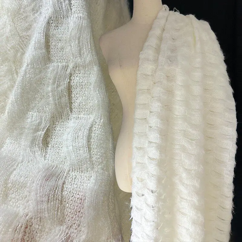 Tasseled Checked Mohair Lace Knitted Fabric for Soft DIY Sewing Clothing Fashion Wholesale Cloth Material By The Meter
Tasseled Checked Mohair Lace Knitted Fabric for Soft DIY Sewing Clothing Fashion Wholesale Cloth Material By The Meter