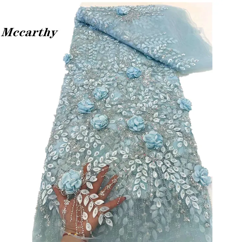 High Quality Elegant French Mesh Embroidery Tulle 3D Flower Beads Fabric African Nigerian Lace Fabric For Wedding Party Dress
High Quality Elegant French Mesh Embroidery Tulle 3D Flower Beads Fabric African Nigerian Lace Fabric For Wedding Party Dress