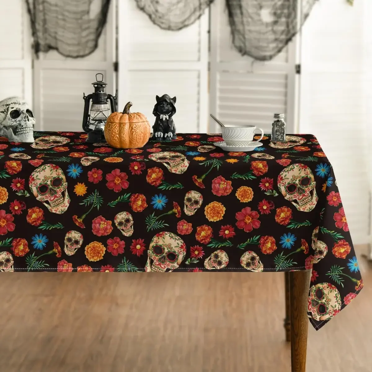 Halloween Day of The Dead Mexico Skulls Rectangle Tablecloth Dining Room Decor Waterproof Tablecloth for Table Festival Decor
Halloween Day of The Dead Mexico Skulls Rectangle Tablecloth Dining Room Decor Waterproof Tablecloth for Table Festival Decor