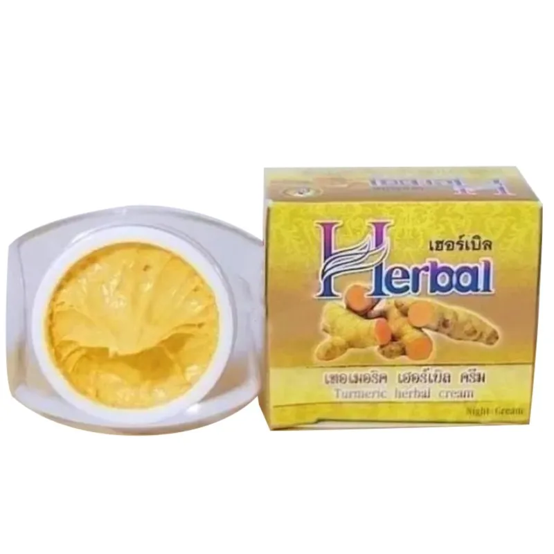 Thai Turmeric Herbal Skin Moisturize Reduce Dark Spot Freckles Acne Tighten pores Remove Wrinkles Smooth White 5g Bottle
Thai Turmeric Herbal Skin Moisturize Reduce Dark Spot Freckles Acne Tighten pores Remove Wrinkles Smooth White 5g Bottle