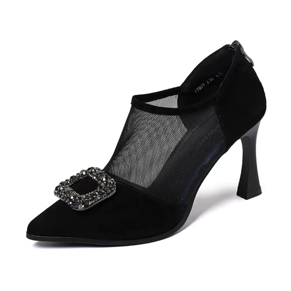 Comfortable Versatile Pointed Toe Crystal High Heels Women's Spring Autumn 2026 New Thin Heel Soft Bottom Black Novelty Shoes
Comfortable Versatile Pointed Toe Crystal High Heels Women's Spring Autumn 2026 New Thin Heel Soft Bottom Black Novelty Shoes