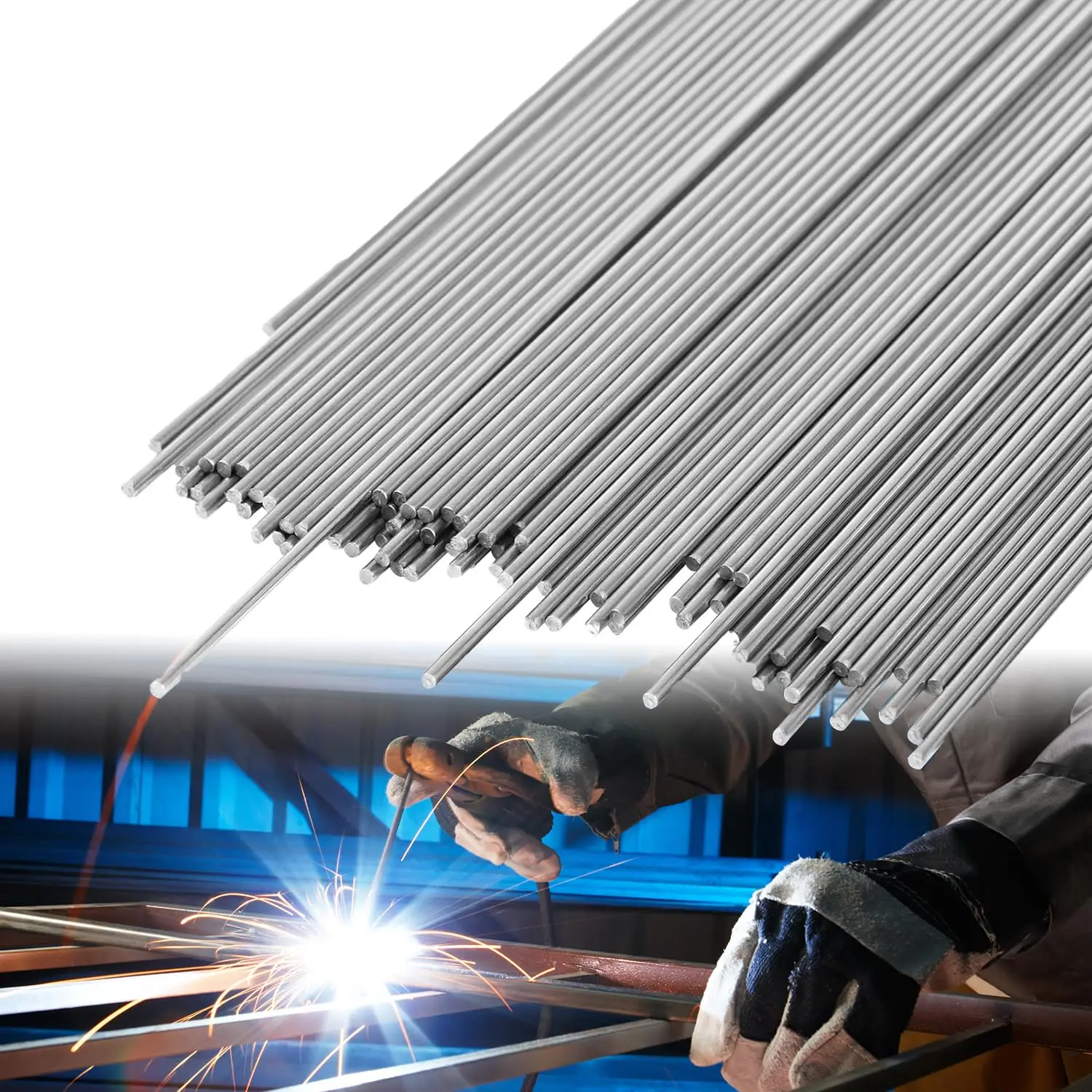 Upgraded ER308L TIG Welding Rods, 1/16" x 16", 1 lb - Low Splatter, Corrosion Resistant Stainless Steel Filler Rods
Upgraded ER308L TIG Welding Rods, 1/16" x 16", 1 lb - Low Splatter, Corrosion Resistant Stainless Steel Filler Rods