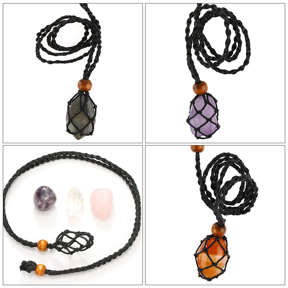 Hand woven Stone Agate Necklace Exquisite Pure Handmade Ropes Unique Crystal Pendant Light Weight Jewelry Elegant
Hand woven Stone Agate Necklace Exquisite Pure Handmade Ropes Unique Crystal Pendant Light Weight Jewelry Elegant