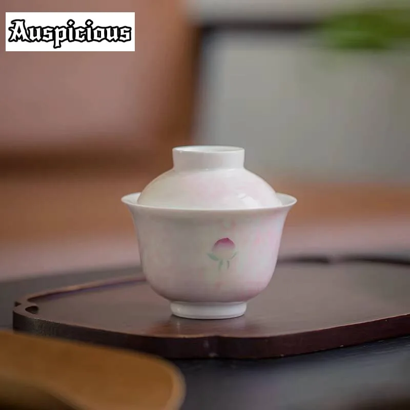 Pure Hand-painted Peach Powder Tea Tureen Small Ceramic Cover Bowl Tea Maker Gaiwan Single Kungfu Tea Porcelain Hand Grasp Bowl
Pure Hand-painted Peach Powder Tea Tureen Small Ceramic Cover Bowl Tea Maker Gaiwan Single Kungfu Tea Porcelain Hand Grasp Bowl