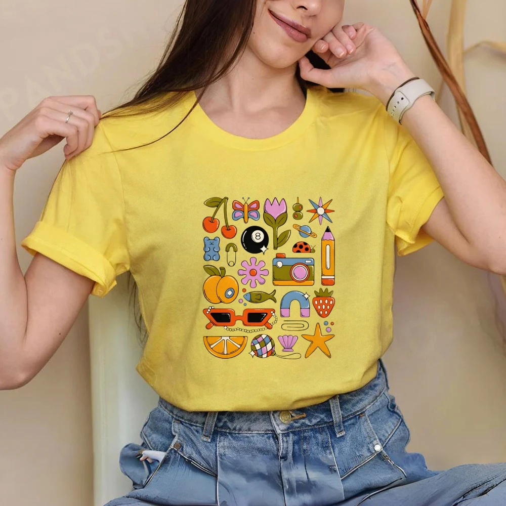 Trendy Versatile Cotton Graphic T-Shirts Women's Y2K Clothes Casual Tops Summer Fashion Wear Comfort Fit Lightweight Tee Outfit
Trendy Versatile Cotton Graphic T-Shirts Women's Y2K Clothes Casual Tops Summer Fashion Wear Comfort Fit Lightweight Tee Outfit