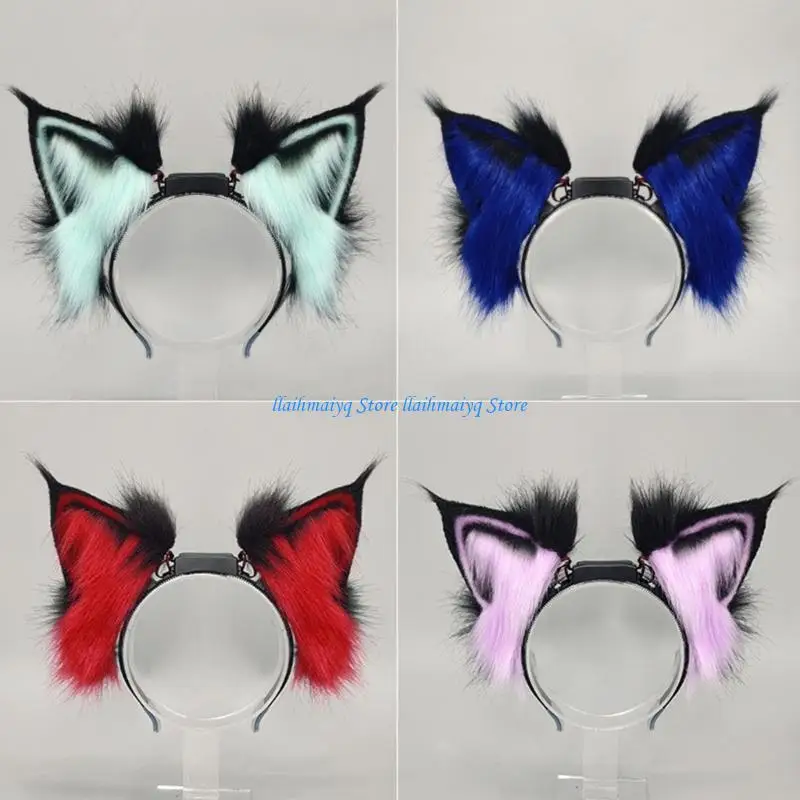 573B Realistic Kitten Ears Hairband Furry Headbands Plush for Cosplay Role Play and Photography Props
573B Realistic Kitten Ears Hairband Furry Headbands Plush for Cosplay Role Play and Photography Props