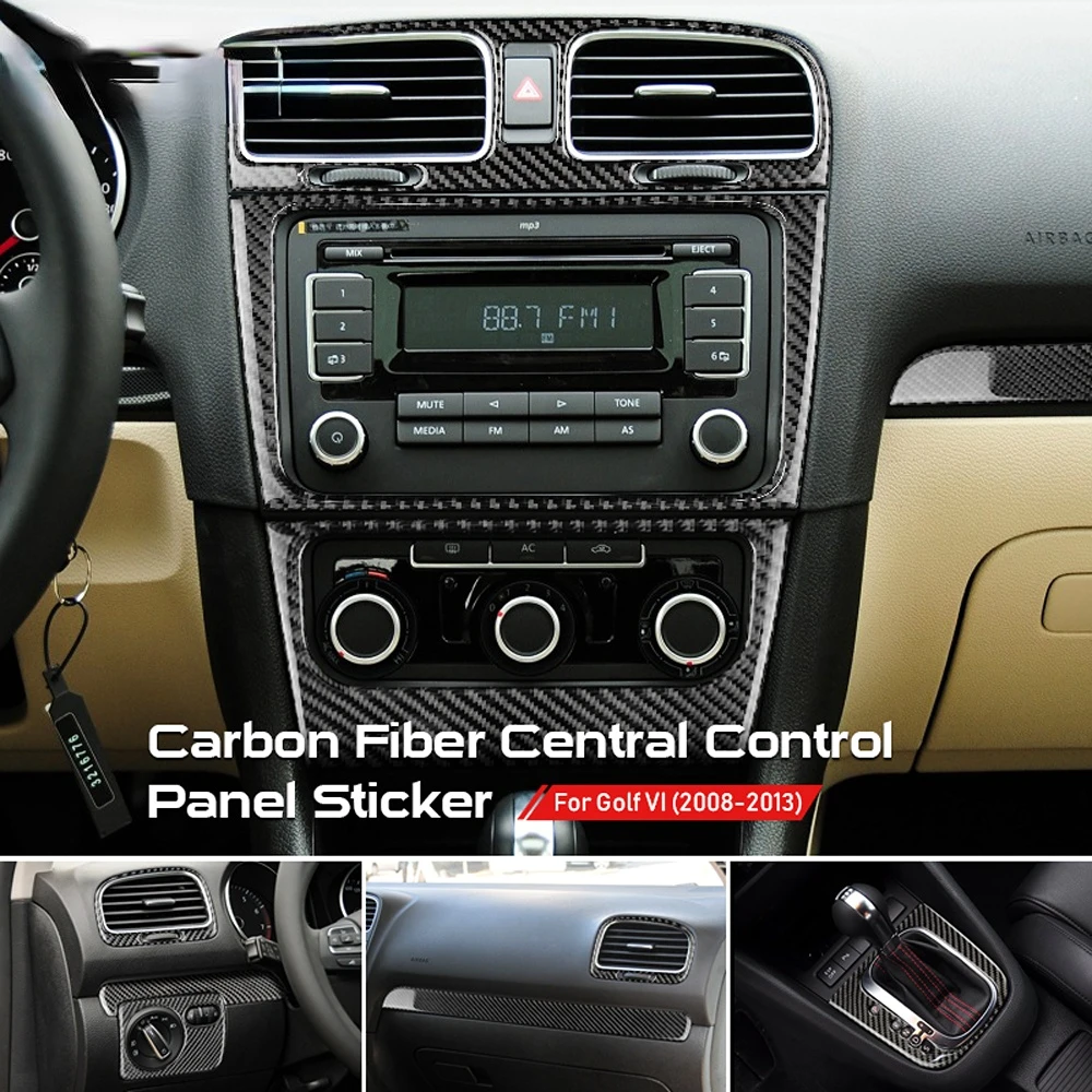 for VW Golf 6 GTI MK6 2008-2012 Car Gear Shift Central Control Air Outlet Trim Carbon Fiber Sticker Auto Interior Accessories
for VW Golf 6 GTI MK6 2008-2012 Car Gear Shift Central Control Air Outlet Trim Carbon Fiber Sticker Auto Interior Accessories