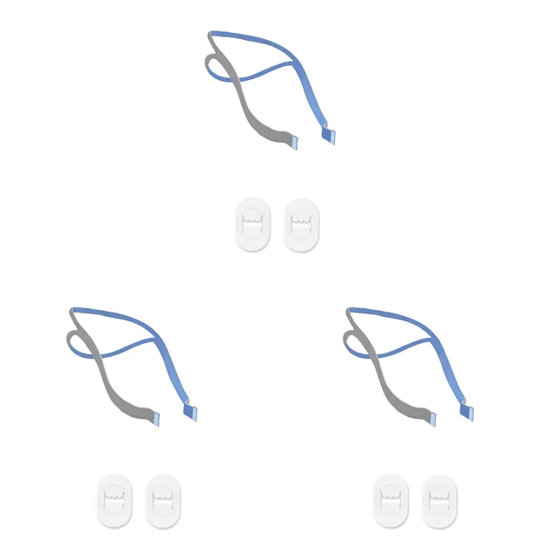 B63B-3PCS Replacement Headgear For Resmed Airfit P10 Nasal Pillow CPAP Mask Straps With 6 Adjustment Clips
B63B-3PCS Replacement Headgear For Resmed Airfit P10 Nasal Pillow CPAP Mask Straps With 6 Adjustment Clips