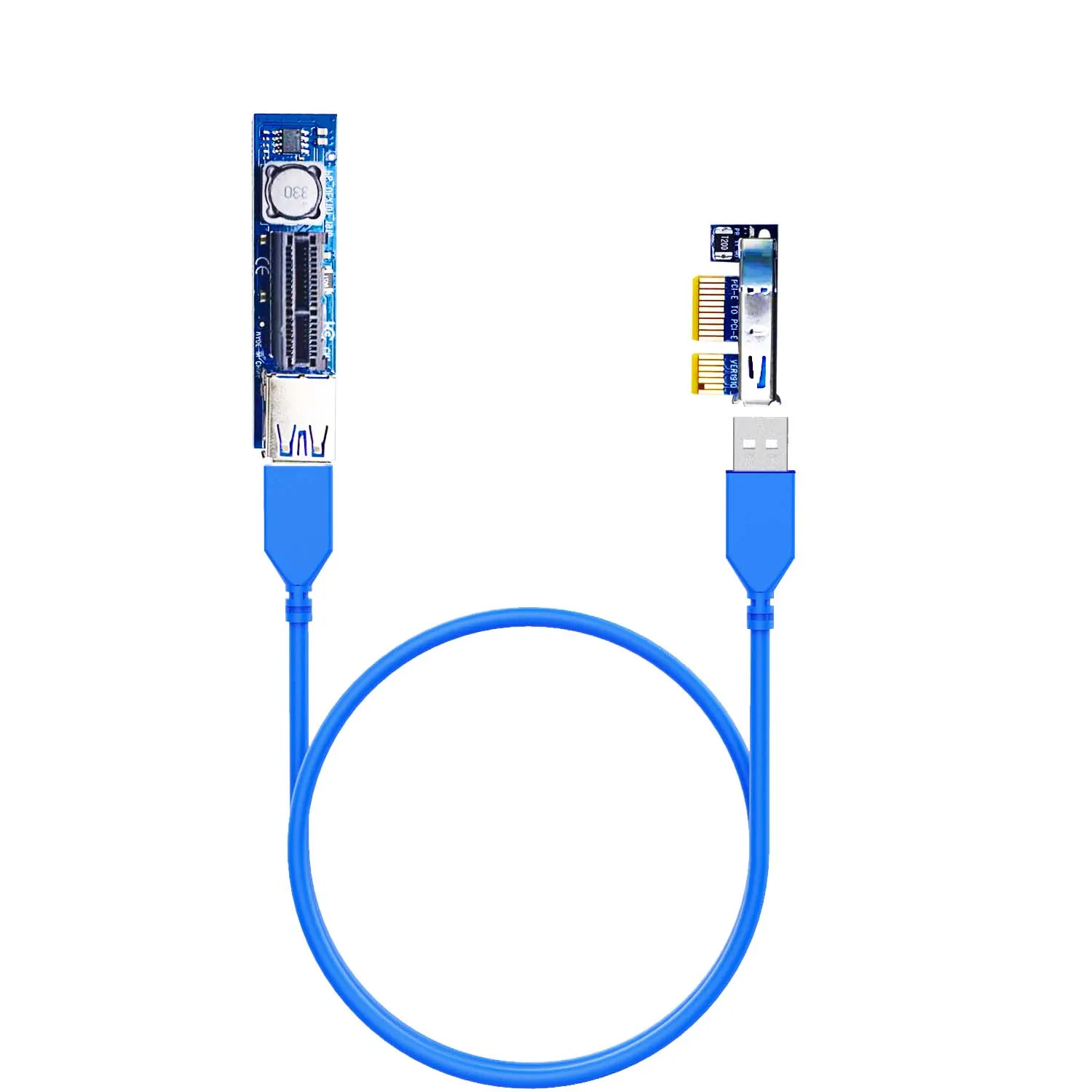 PCIe Extension Cable (23 inch/60cm Length 1X to 1X) to extend GPU covered PCIe X1 Lane
PCIe Extension Cable (23 inch/60cm Length 1X to 1X) to extend GPU covered PCIe X1 Lane