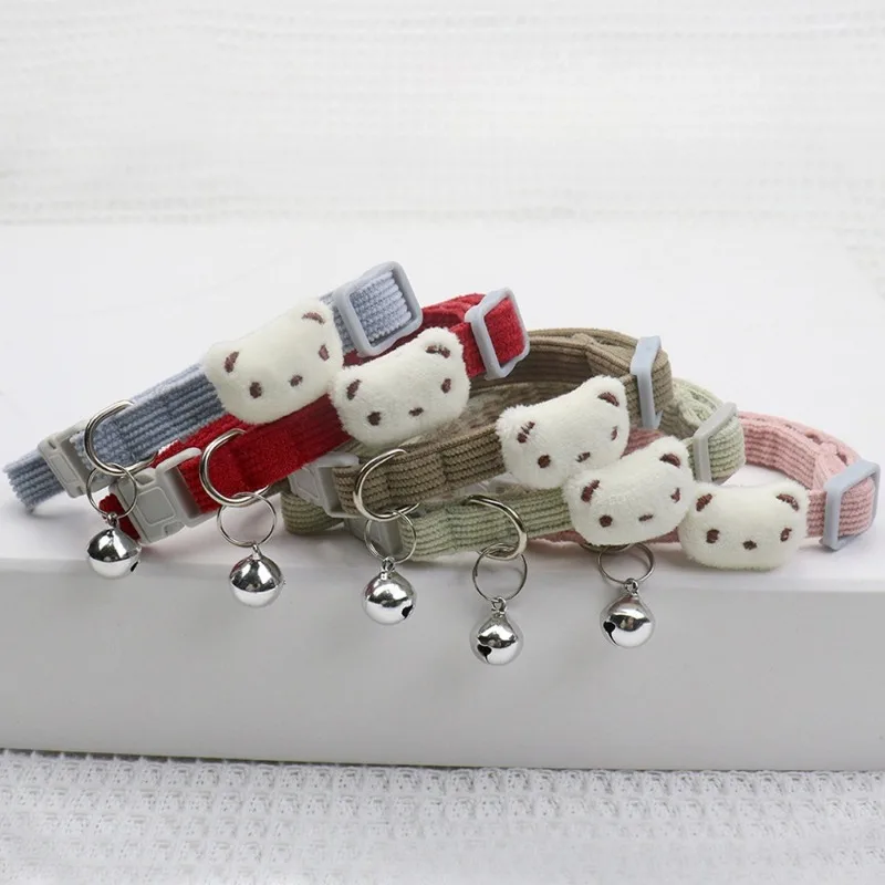 Mini Bear Corduroy Pet Cartoon Small Cat and Dog Collar with Bell, Available in Multiple Colors
Mini Bear Corduroy Pet Cartoon Small Cat and Dog Collar with Bell, Available in Multiple Colors