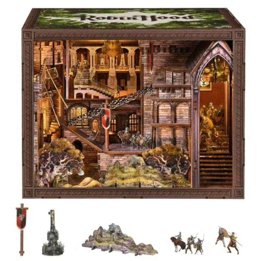 DIY Book Nook Kit - Easy DIY Wooden Miniature Kit with LED Lights, Tools and Dustcover for 15+
DIY Book Nook Kit - Easy DIY Wooden Miniature Kit with LED Lights, Tools and Dustcover for 15+