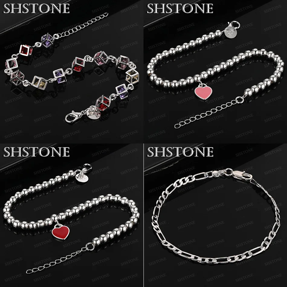 Fine 925 Sterling Silver Square Colored Zircon Heart Bead Chain Side Chain Bracelets Wedding Party Jewelry Accessories
Fine 925 Sterling Silver Square Colored Zircon Heart Bead Chain Side Chain Bracelets Wedding Party Jewelry Accessories