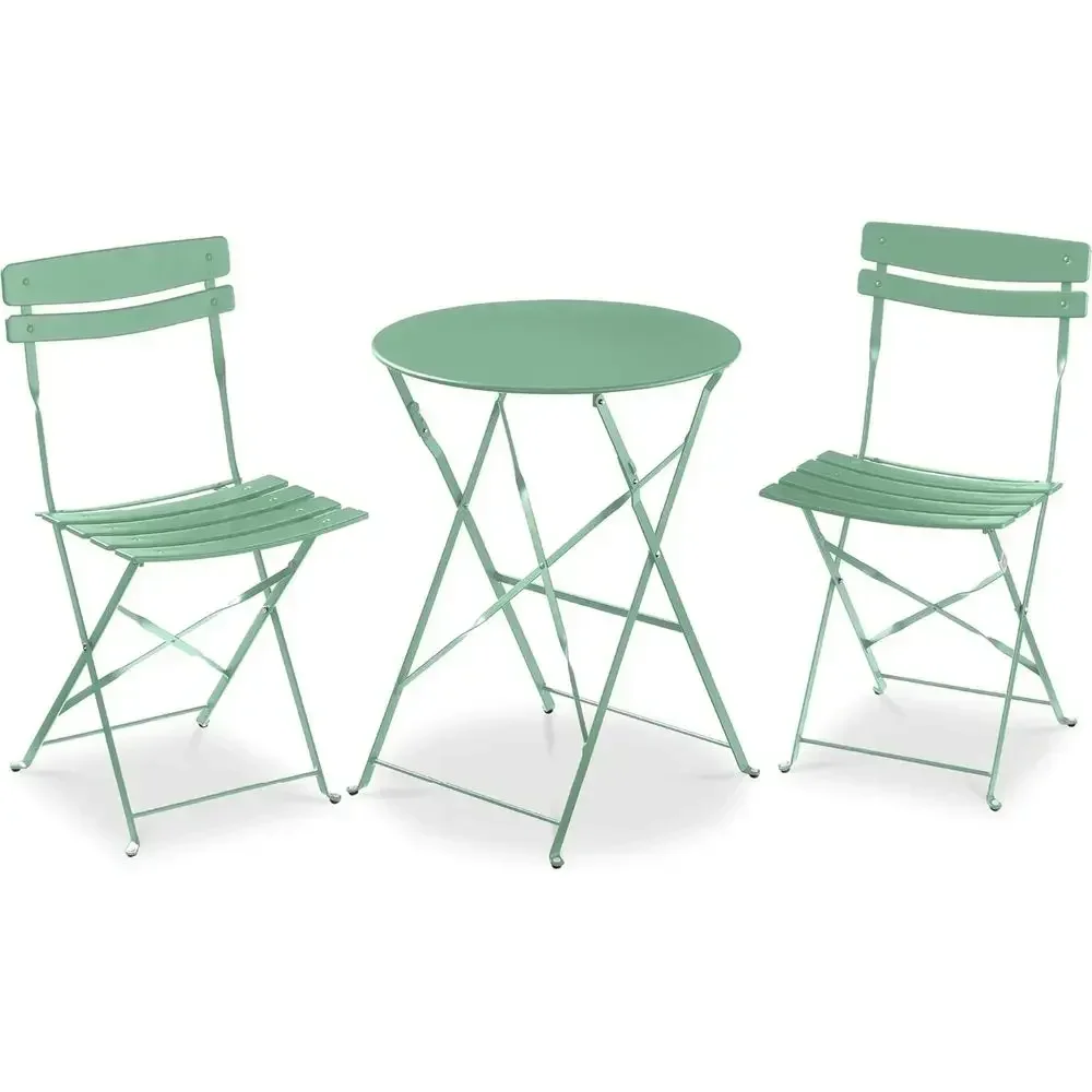 Compact Outdoor Bistro Set with 2 Chairs and Table in Sage - Durable Steel Patio Furniture
Compact Outdoor Bistro Set with 2 Chairs and Table in Sage - Durable Steel Patio Furniture