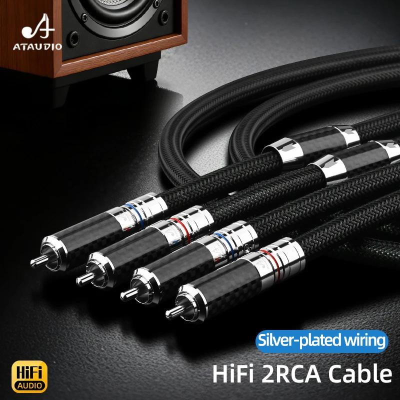 ATAUDIO Hifi RCA Cable High Quality OCC Copper 2RCA Male to Male RCA Audio Cable
ATAUDIO Hifi RCA Cable High Quality OCC Copper 2RCA Male to Male RCA Audio Cable