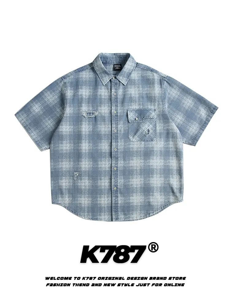 K787 American Retro Plaid Casual Worn Short Sleeve Shirt Loose Fit Versatile Open Cardigan Half Sleeve Men's Style Breathable...
K787 American Retro Plaid Casual Worn Short Sleeve Shirt Loose Fit Versatile Open Cardigan Half Sleeve Men's Style Breathable...
