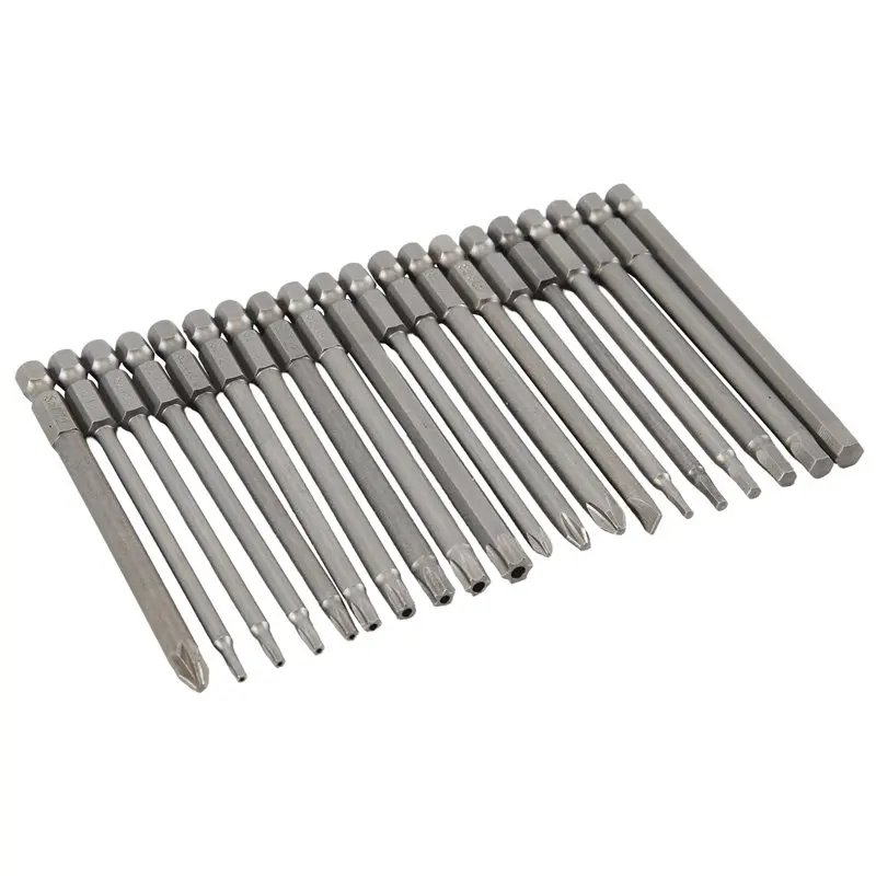 [NEW!A08R】 Bit Set Long, Magnetic Bit Set 20 Pcs 100Mm, Torx Bit T8-T40, Hex Bit H2-H6, PH1 PH2, PZ2, Slotted Bit, 1/4Inch Hexag
[NEW!A08R】 Bit Set Long, Magnetic Bit Set 20 Pcs 100Mm, Torx Bit T8-T40, Hex Bit H2-H6, PH1 PH2, PZ2, Slotted Bit, 1/4Inch Hexag