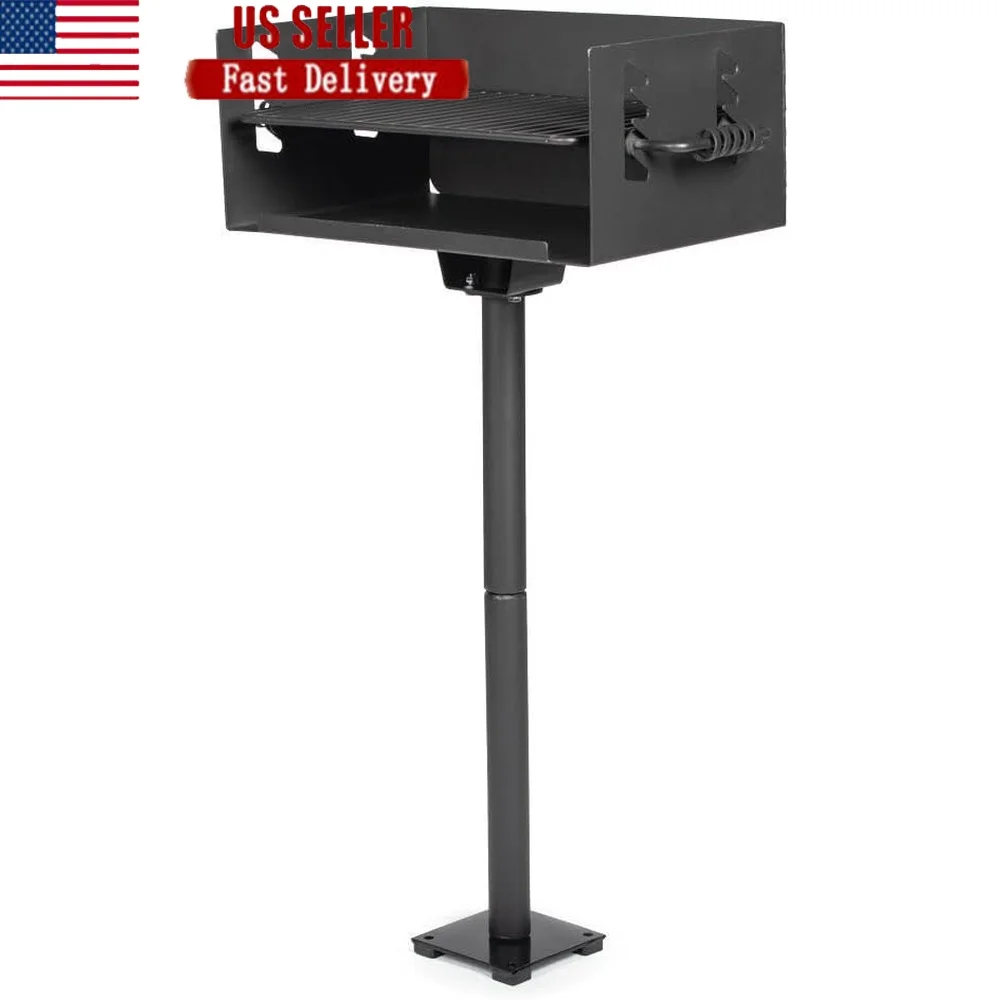 Jumbo Charcoal Grill Park Style Outdoor Cooking Adjustable Grate Height Bolt Down Base Heavy Duty Steel 384 Sq In Cooking Space
Jumbo Charcoal Grill Park Style Outdoor Cooking Adjustable Grate Height Bolt Down Base Heavy Duty Steel 384 Sq In Cooking Space