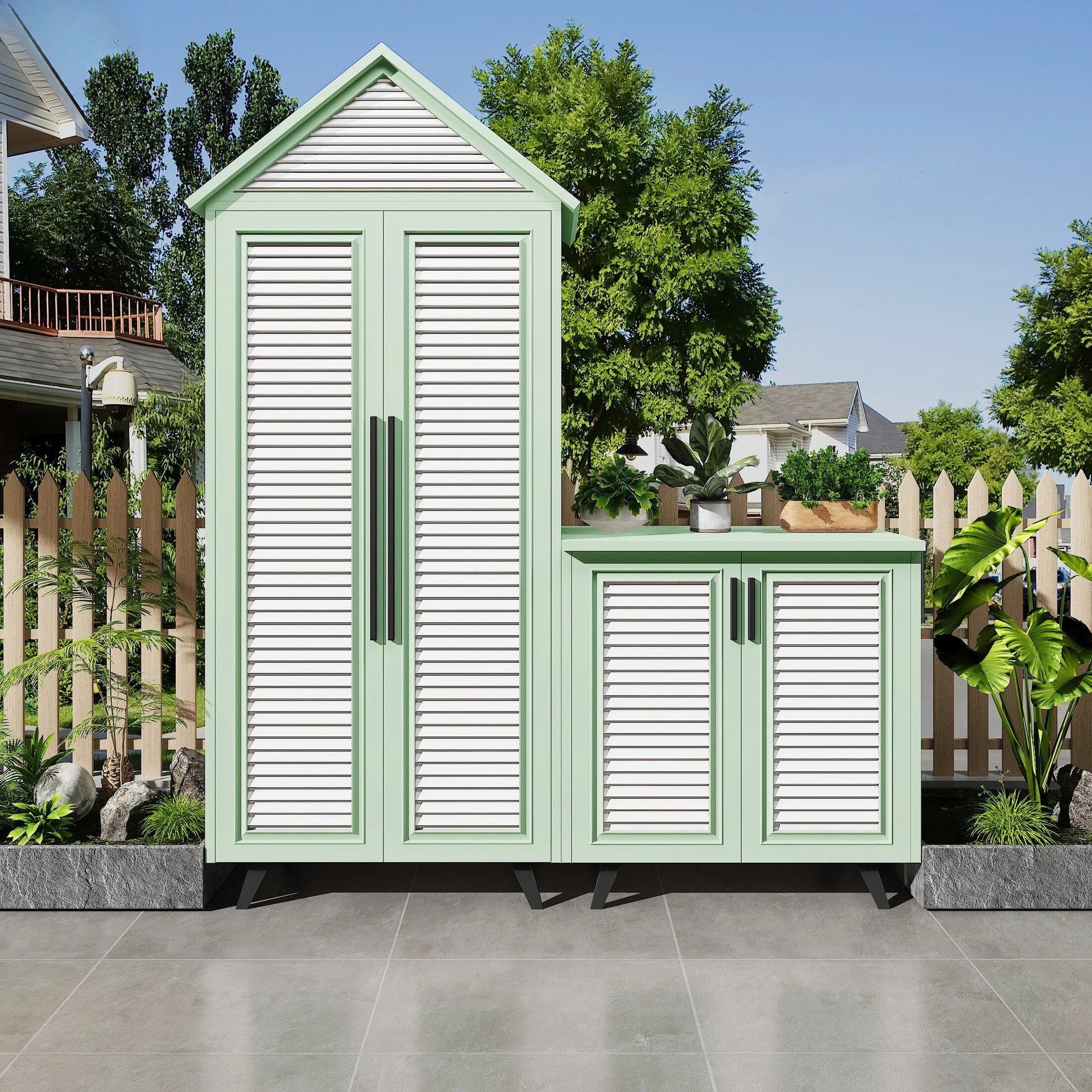 Outdoor aluminum alloy waterproof sunscreen large capacity locker courtyard balcony multi-functional dance storage locker
Outdoor aluminum alloy waterproof sunscreen large capacity locker courtyard balcony multi-functional dance storage locker