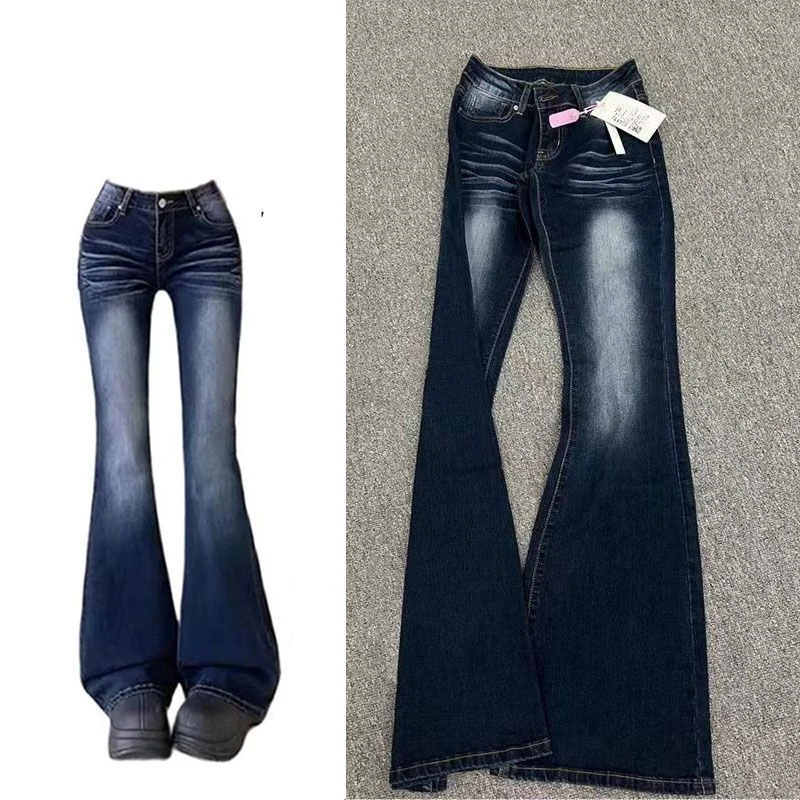 Full Length American Retro Blue Slightly Flared Jeans, Low - Waisted, Versatile and Stretch Flare Pants for Trendy Ladies
Full Length American Retro Blue Slightly Flared Jeans, Low - Waisted, Versatile and Stretch Flare Pants for Trendy Ladies