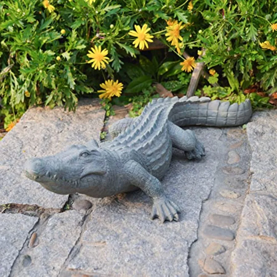 Swamp Garden Statue - Realistic Crocodile Sculpture for Lawn Ornament Stalking Decor for Yard Gifts for Father x 12 x 6
Swamp Garden Statue - Realistic Crocodile Sculpture for Lawn Ornament Stalking Decor for Yard Gifts for Father x 12 x 6
