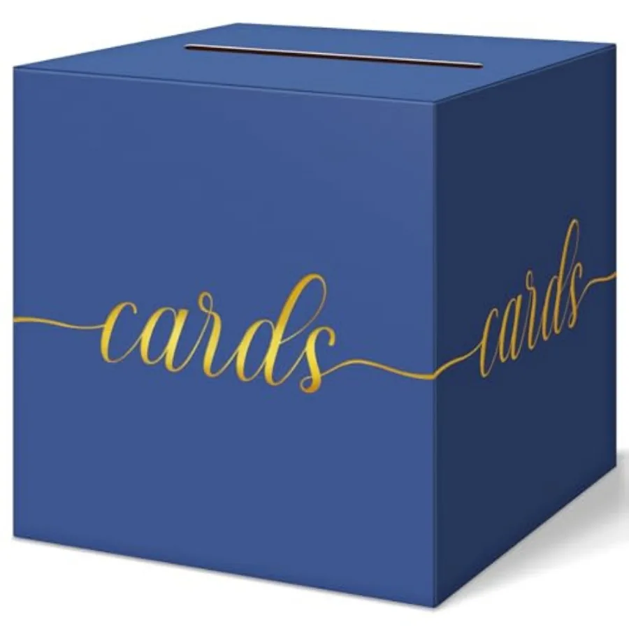Navy Graduation Card Box, Gold Foil Gift Card Box for Graduation, Party, Wedding Reception, Birthday, Baby Shower, Raffle
Navy Graduation Card Box, Gold Foil Gift Card Box for Graduation, Party, Wedding Reception, Birthday, Baby Shower, Raffle