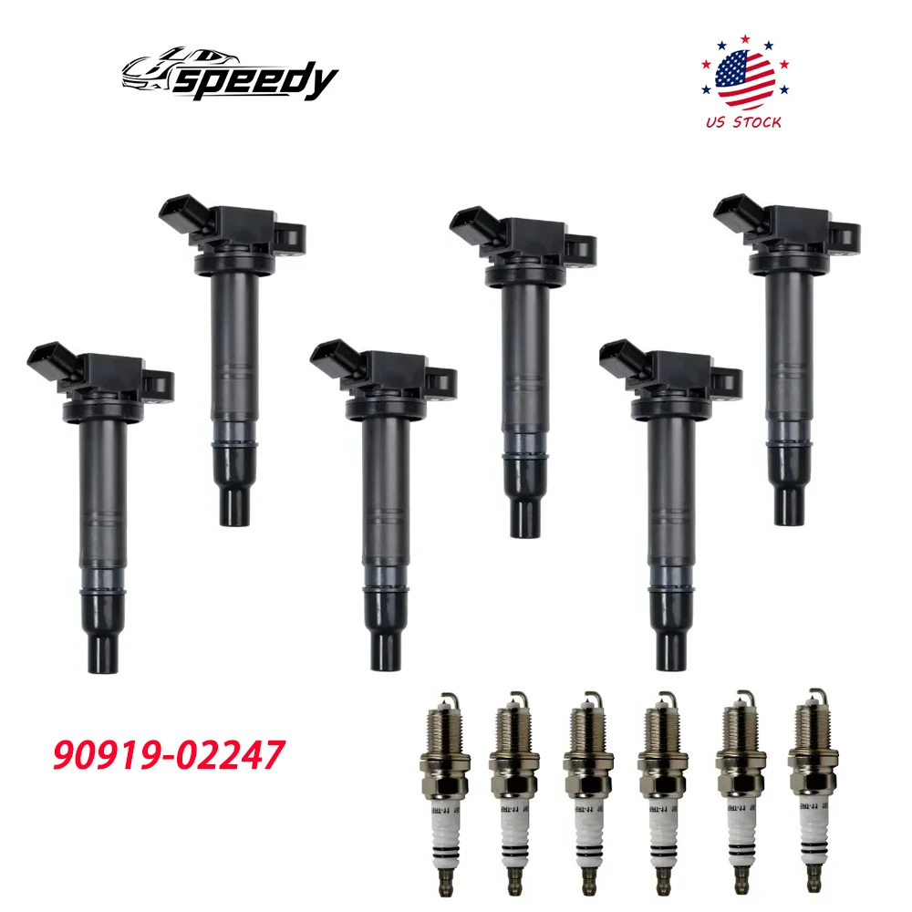 90919-02247 6 шт. катушка зажигания + иридиевая свеча зажигания для Toyota 4Runner 2007-2009 Toyota FJ Cruiser 4.0L V6 90919-T2005 2003-2009 гг. 
90919-02247 6 шт. катушка зажигания + иридиевая свеча зажигания для Toyota 4Runner 2007-2009 Toyota FJ Cruiser 4.0L V6 90919-T2005 2003-2009 гг.
