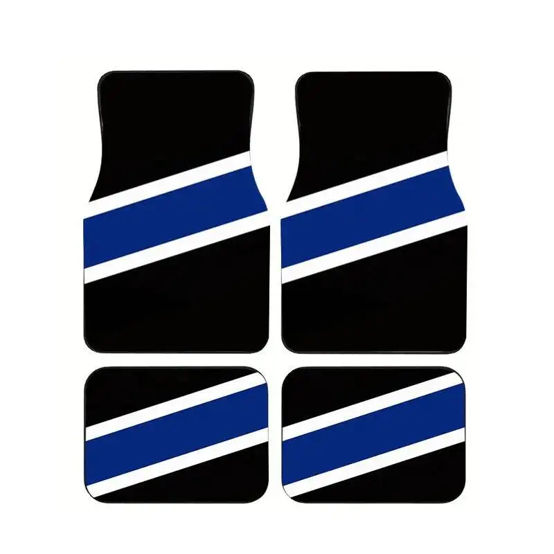 Black Blue White Diagonal Striped Car Floor Mats 4Pcs Waterproof Auto Foot Pads Interior Accessories For Sedan SUV Truck Gift
Black Blue White Diagonal Striped Car Floor Mats 4Pcs Waterproof Auto Foot Pads Interior Accessories For Sedan SUV Truck Gift