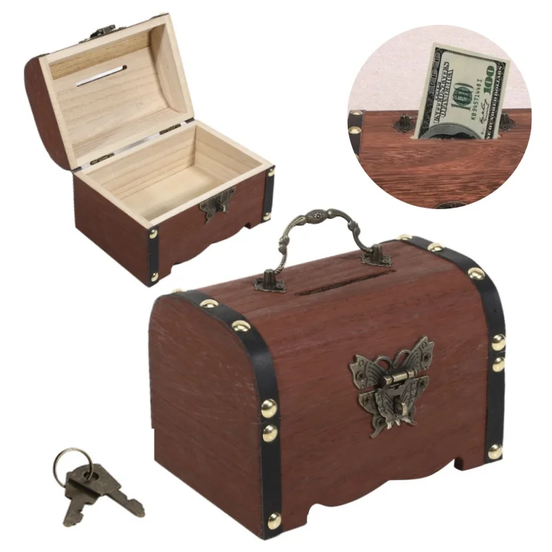 Treasure Chest With Lock Vintage Treasure Storage Box Butterfly Bank Organizer Saving Box Case For Home Retro Decoration
Treasure Chest With Lock Vintage Treasure Storage Box Butterfly Bank Organizer Saving Box Case For Home Retro Decoration
