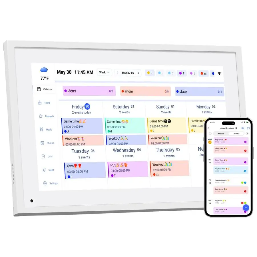 inch Wall Planner Digital Calendar amp Chore Chart, Smart Touchscreen Interactive Display for Family Schedules, Hearth Display D
inch Wall Planner Digital Calendar amp Chore Chart, Smart Touchscreen Interactive Display for Family Schedules, Hearth Display D