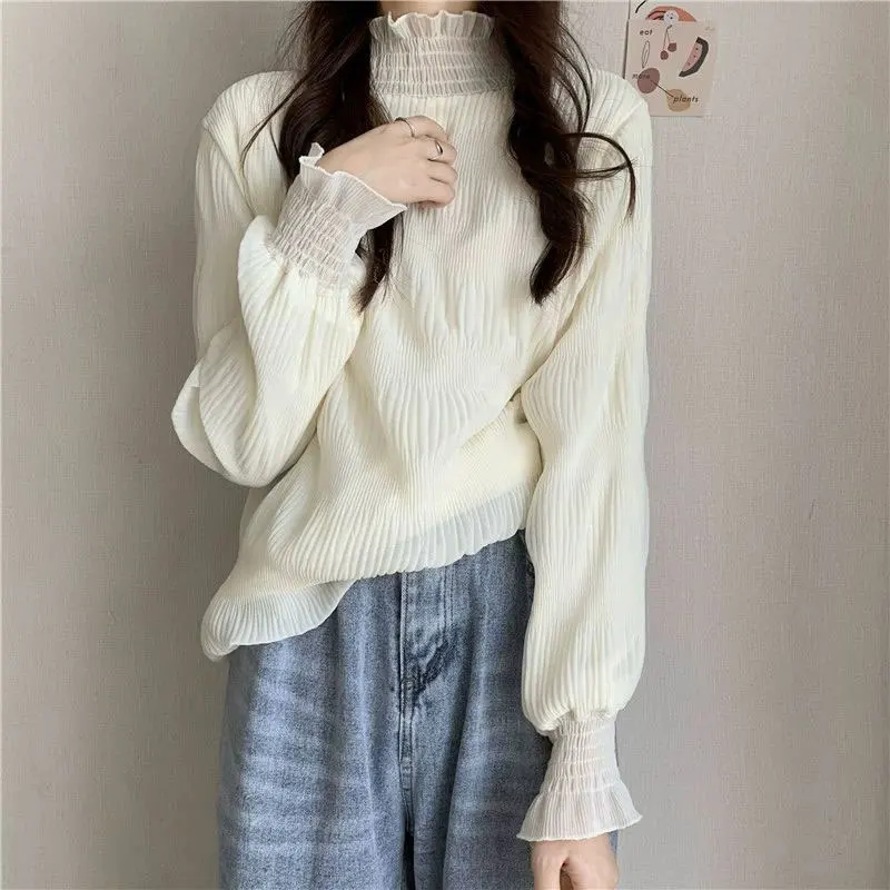 Women's Autumn Fashion Simplicity Solid Color Turtleneck Long Sleeve T-Shirt Women Clothes Casual Elegant Temperament Tops
Women's Autumn Fashion Simplicity Solid Color Turtleneck Long Sleeve T-Shirt Women Clothes Casual Elegant Temperament Tops