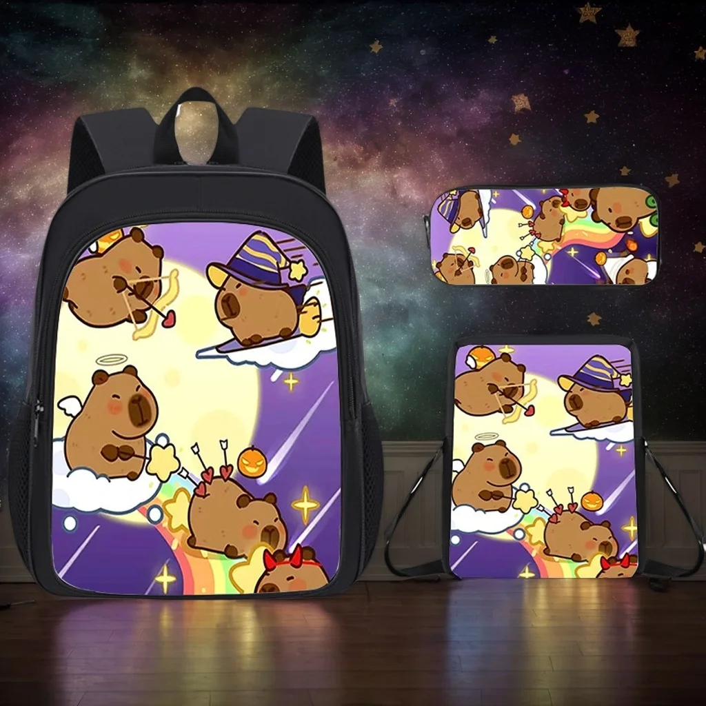 Kids Capybara 3 in 1 School Bookbag Set-Waterproof Travel Daypack Lightweight Backpack+Shoulder Bag+Pencil Case
Kids Capybara 3 in 1 School Bookbag Set-Waterproof Travel Daypack Lightweight Backpack+Shoulder Bag+Pencil Case