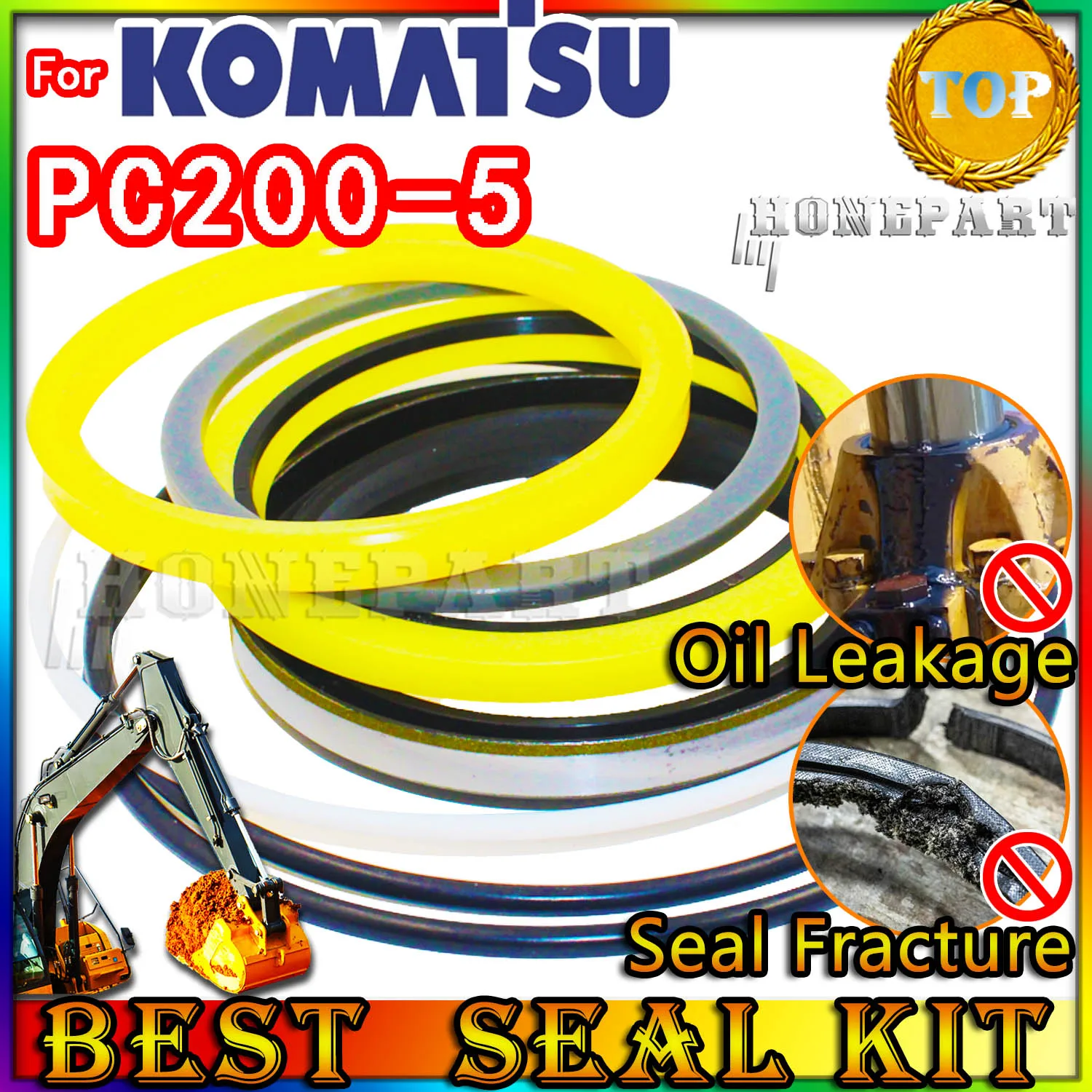 Ремкомплект сальника для KOMATSU PC200-5, экскаватор PC200, комплект из 5 комплектов, тяжелый главный экскаватор, обслуживание плавающих деталей
Ремкомплект сальника для KOMATSU PC200-5, экскаватор PC200, комплект из 5 комплектов, тяжелый главный экскаватор, обслуживание плавающих деталей