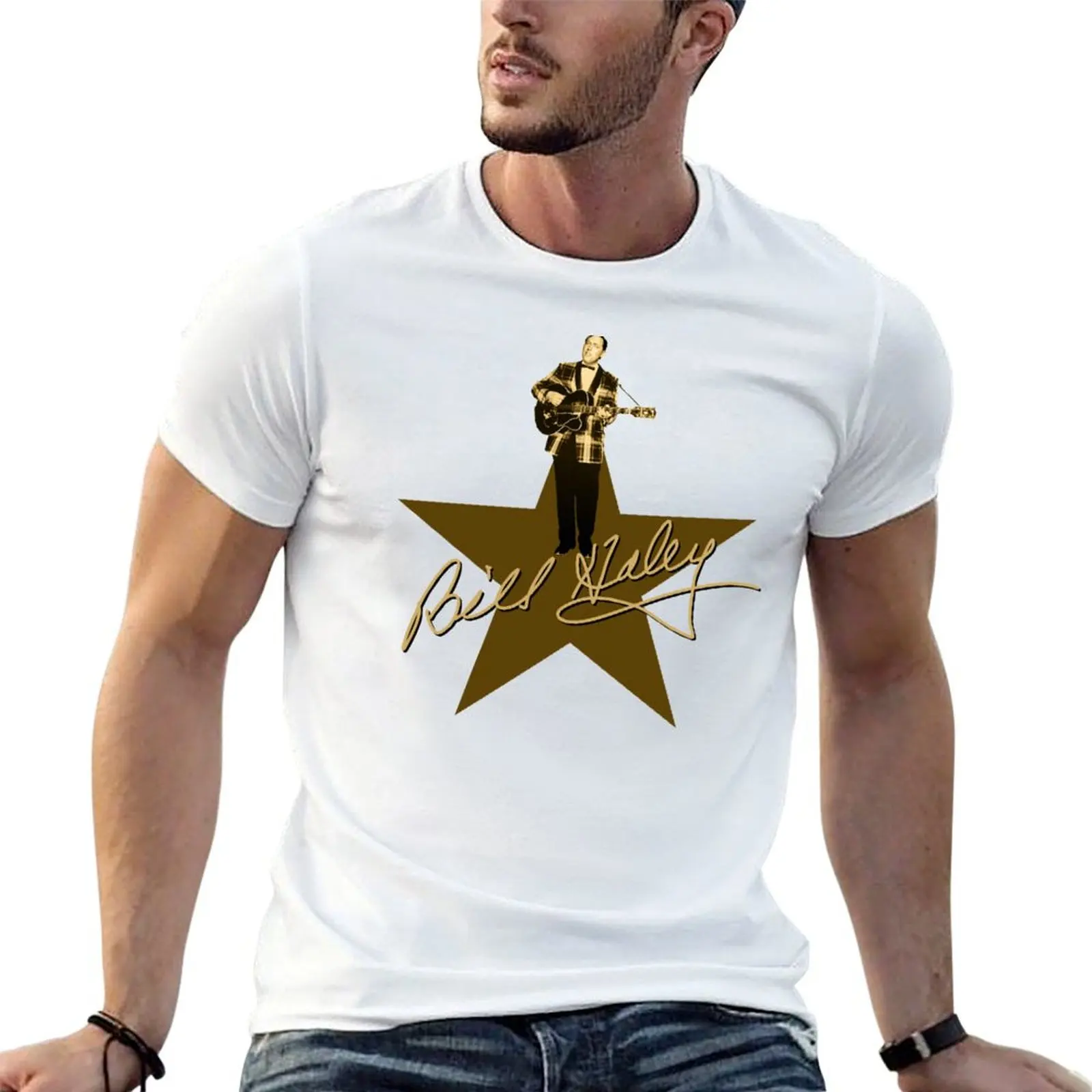 Bill Haley - Signature T-Shirt funny t shirts dark humor t shirt men 100% cotton luxury brand man t shirts graphic T-shirt
Bill Haley - Signature T-Shirt funny t shirts dark humor t shirt men 100% cotton luxury brand man t shirts graphic T-shirt