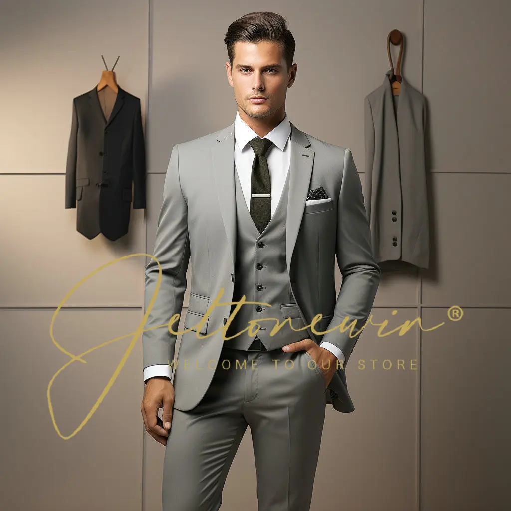 Elegant Men's Suit 3 Pieces Fashion Jacket Boutique Business Casual Suit Coat Groom Wedding Dress Blazers Pants Suits For Men
Elegant Men's Suit 3 Pieces Fashion Jacket Boutique Business Casual Suit Coat Groom Wedding Dress Blazers Pants Suits For Men